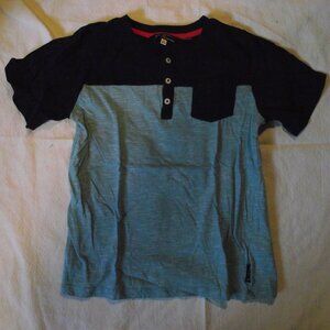 BOYS M (10-12) SHORT SLEEVED 3 BUTTON HENLEY